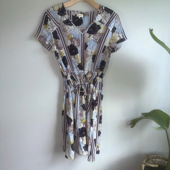 Suno Silk Floral Double-Tie Waist Dress Size 2 - Picture 1 of 6